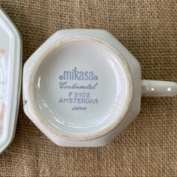 Vintage MIKASA Continental Amsterdam Footed Cup & Saucer Set Floral #F3102 Tea - Picture 4 of 8
